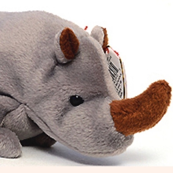 SPIKE the rhino Ty beanie baby. Mint - Picture 2 of 8